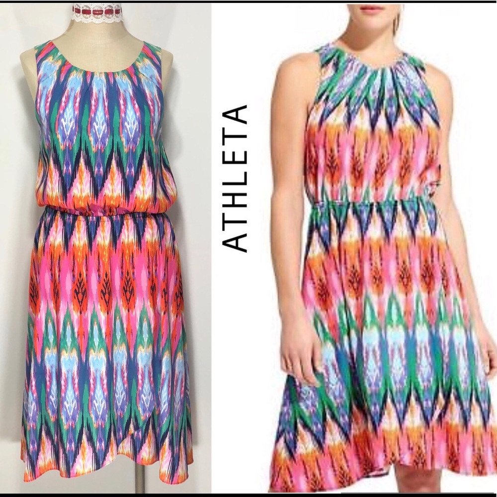 Athleta Ikat Martinique Multicolored Dress